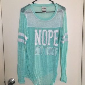 Teal long sleeve shirt